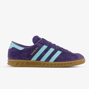 ADIDAS ORIGINALS Hamburg Sneakers in Purple/Aqua